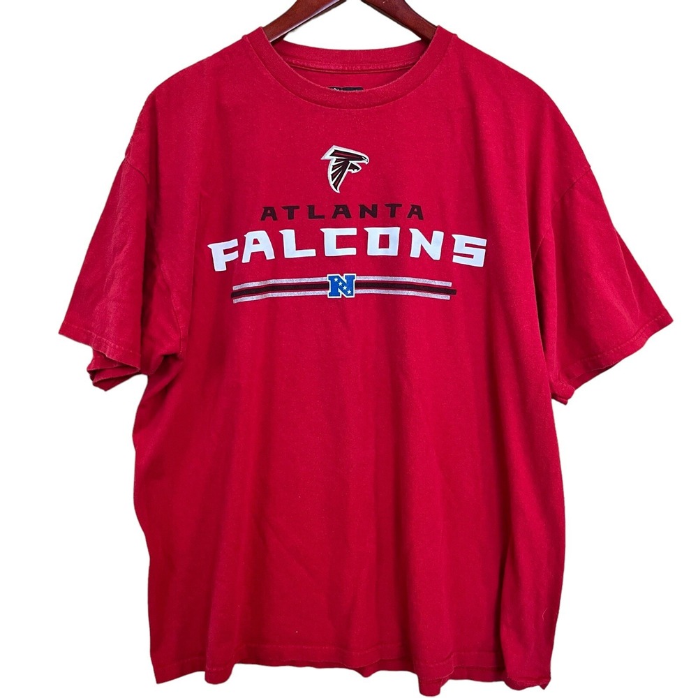 Atlanta Falcons T Shirt NFL Team Apparel Mens 2XL Red Black Football